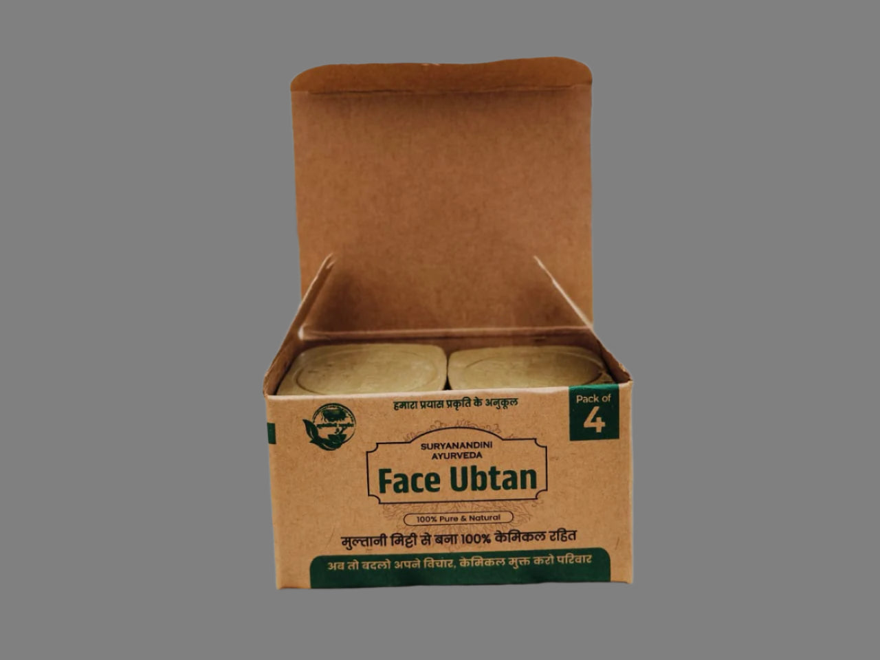 Face Ubtan Multani Mitti Handmade Soap 100gm (Pack of 4)